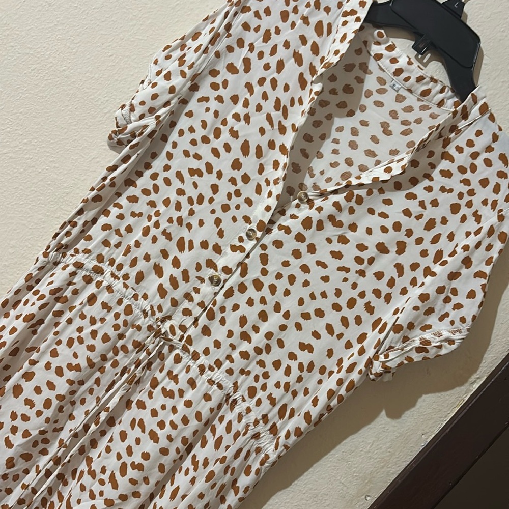 Leopard Print Button-Down Dress